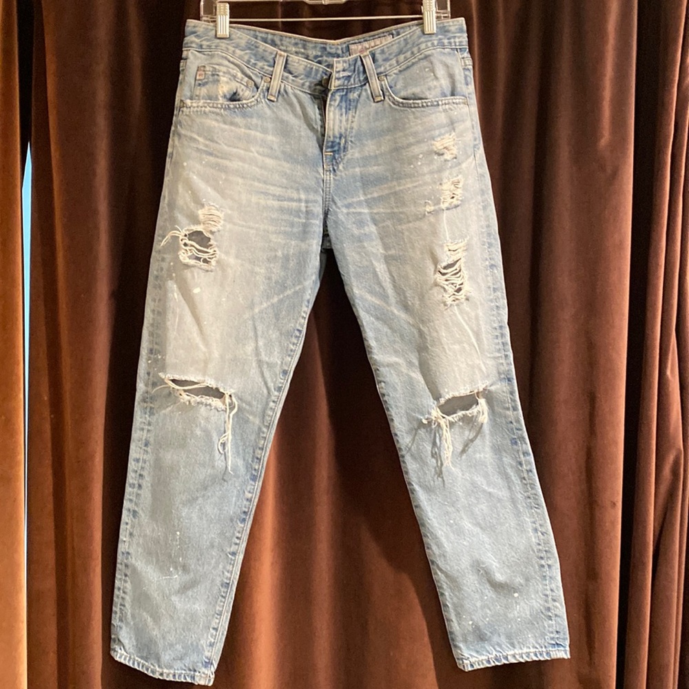 AG distressed boyfriend jeans